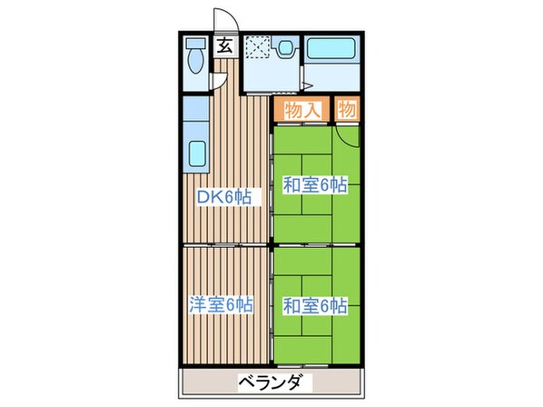 メルシーハイツ飯田　Ａ棟の物件間取画像